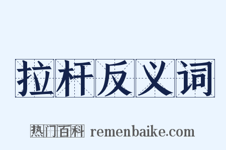 拉杆反义词是什么意思的图片
